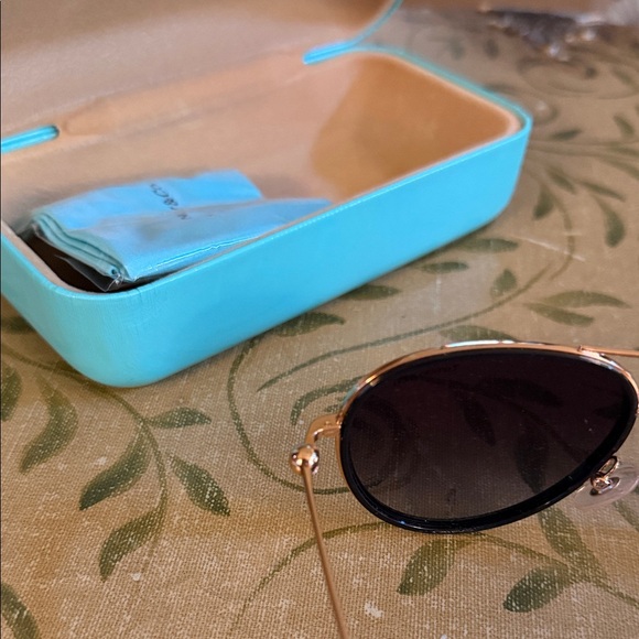 Tiffany Rose Gold Aviator Sunglasses 57 mm - Picture 7 of 8